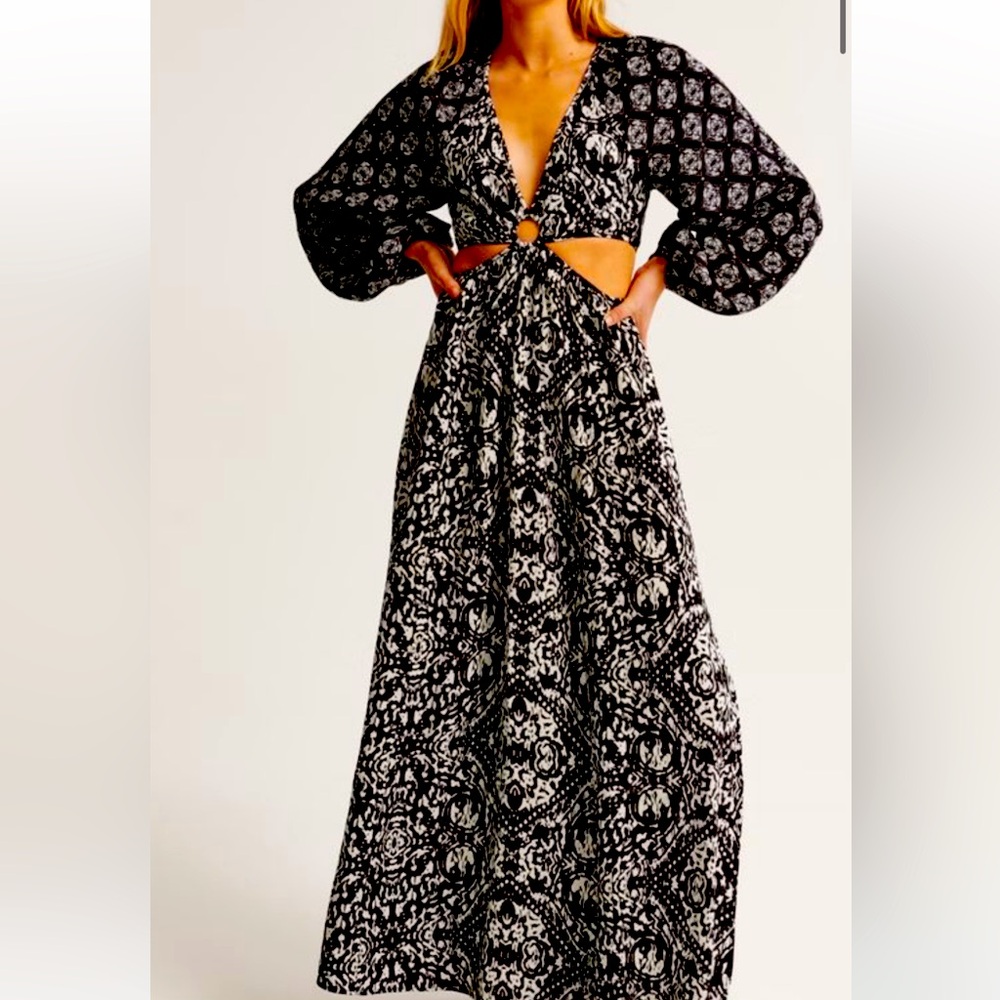 Cutout boho maxi dress.